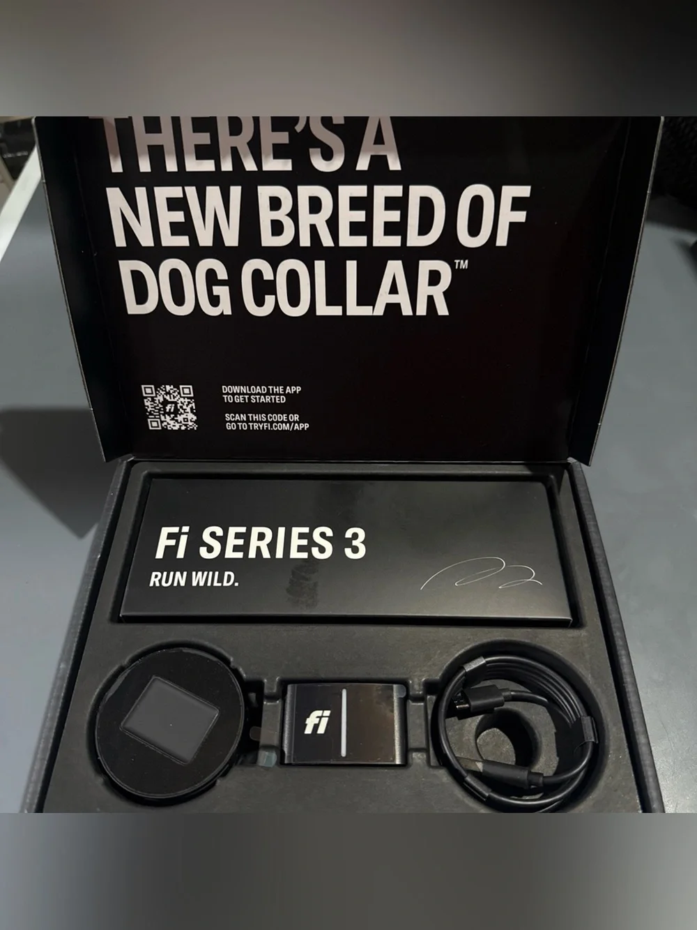 Fi Series 3 Smart Dog Collar Accessory Kit — Black - Gray collar Size L
